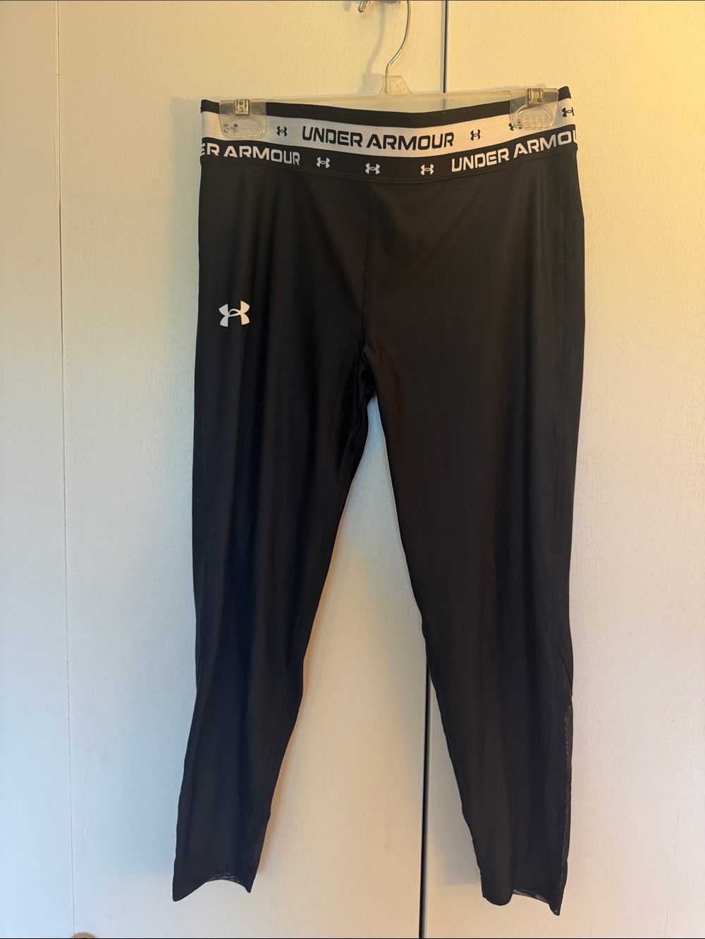 Under Armour Kids Black Performance Leggings with Branded Waistband